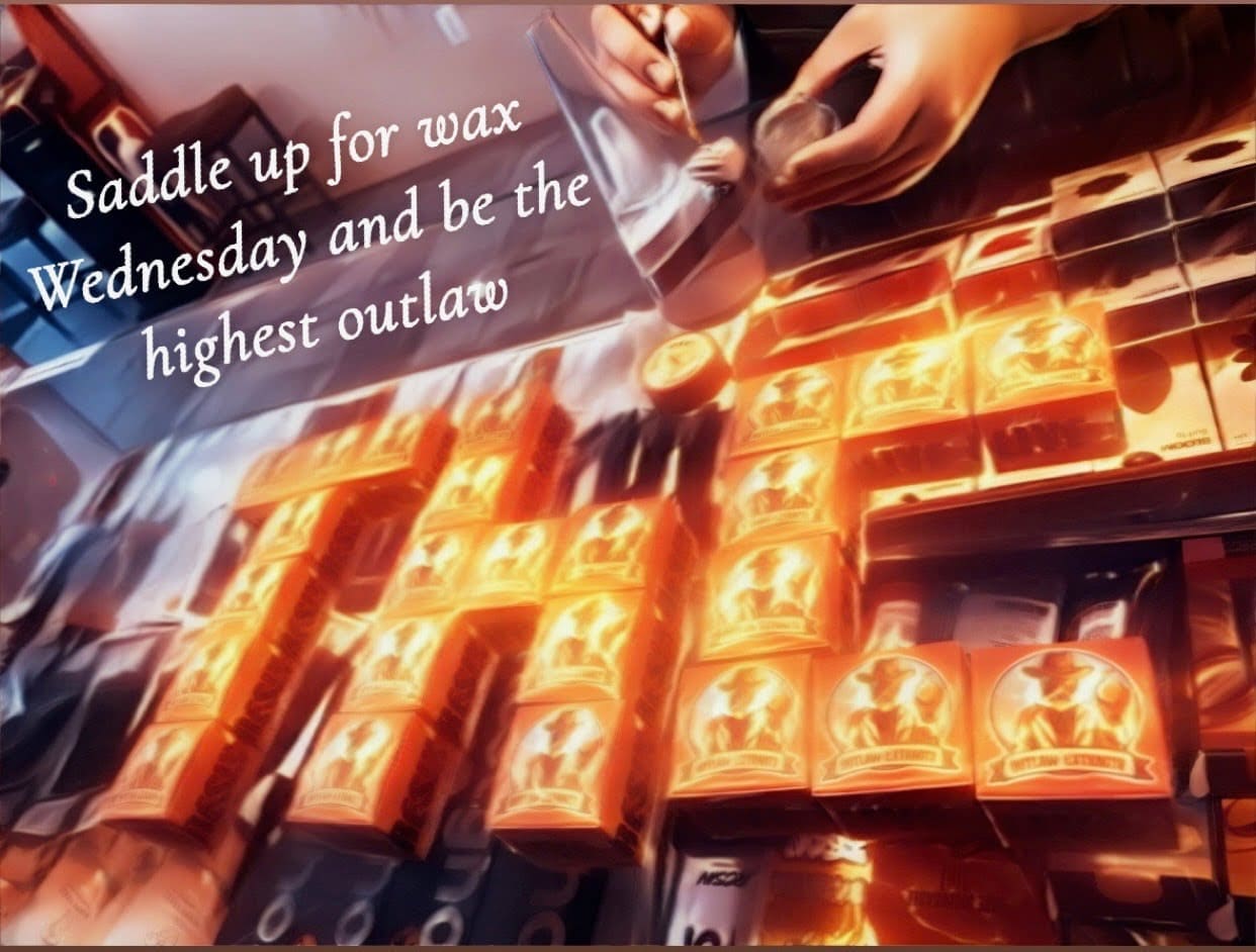 OUTLAW EXTRACTS CONSENTRATES 
1G/2G's available get 4 for 50% off!!!!!!!!!! 
Ask your budtender for details and qualifications.
Saddle up THEM RIGS AND GET LIT!!!!